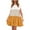 Yellow, variant on Womens Ruffles Boho Style T-Shirt Dress Loose Swing Casual Short Dress