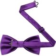 thumbnail image 4 of SURJDE Mens Solid Color Pre-tied Bow Tie and Pocket Square Cufflink Set, 4 of 4