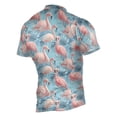 thumbnail image 2 of joogoo Flamingo on Blue Leave Men's Cycling Jerseys Mountain Bike Short Sleeve Tops S, 2 of 7