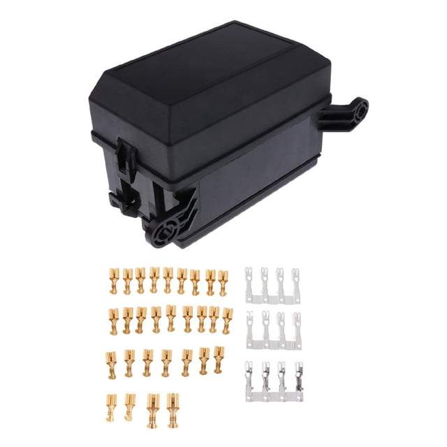 Vehículo Del Coche Fusible Hoja De Caja De Bloque De Distribución Piezas Electrónicas kusrkot Soporte de bloque de fusibles de coche