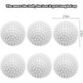 thumbnail image 2 of Lot de 6 Boules de Lavage pour Lessive, Boules pour Vêtements Secs Réutilisables, Boules pour Sécheuse Moelleuses et Antistatiques, Assouplissant Anti-Emmêlement pour Machine à Laver (Blanc), 2 of 8