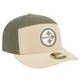 thumbnail image 3 of Men's New Era Light Beige/Olive Pittsburgh Steelers Two-Tone Color Pack Split Panel 59FIFTY Fitted Hat, 3 of 5