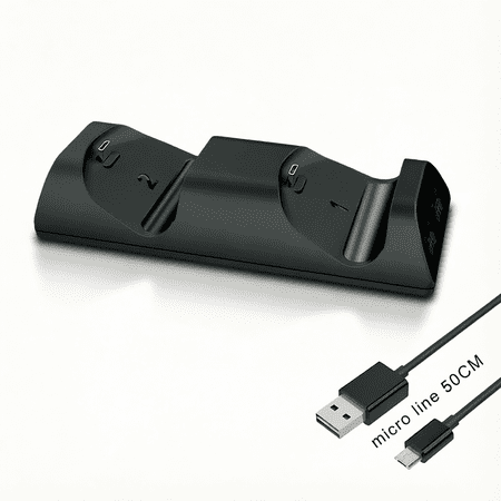 For Controller Charging Dock Compatible with PS4 PS4 Slim Black Fast Charging Stand with LED Indicator