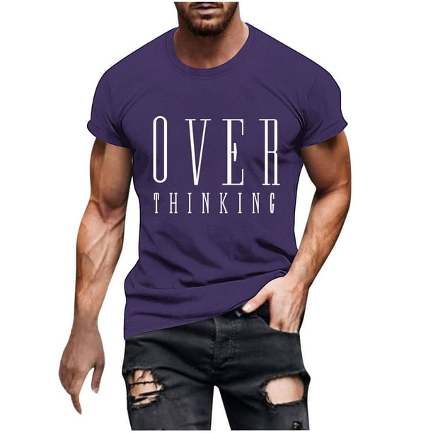 Camisetas de Manga Larga para Hombres Blusa de Cuello Redondo de Impresión Deportiva, Camiseta de Manga Corta de Moda para la Primavera Y Diaria
