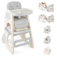 thumbnail image 1 of Gymax Convertible Baby Tall Chair 2-Tier Food Tray Feeding Chair for 18+ Month Olds, 1 of 10