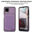 thumbnail image 4 of Case for Samsung Galaxy A12 5G 6.5" 2021, Allytech Detachable Crossbody Strap Flip PU Leather Magnetic Button RFID Blocking Purse Wallet Stand Case for Samsung A12 5G, Purple, 4 of 7