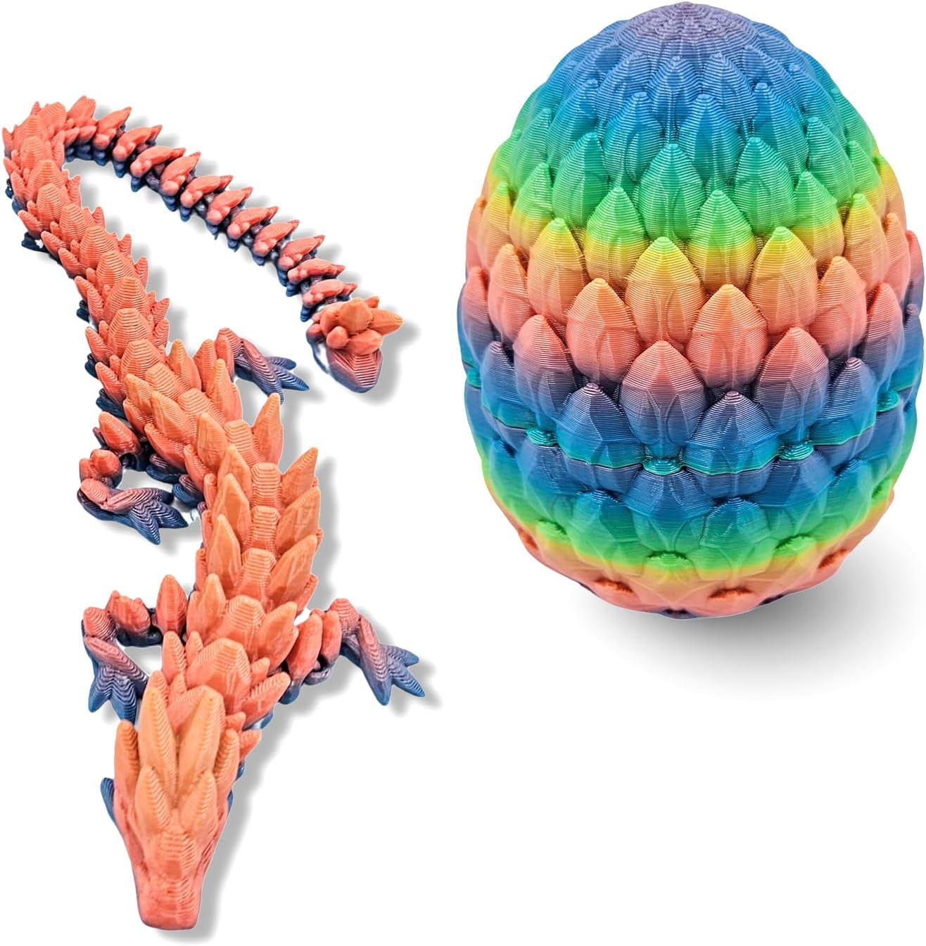 Home Office Desk Decor3D Printed Dragon Egg Crystal 3D Dragon Fidget Toys for Adult Articulated Dragon Egg Surprise Dragon Gifts