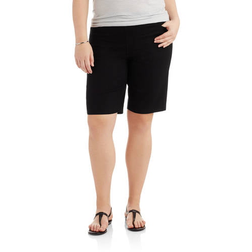 Just My Size - Women's Plus-Size Pull-On Bermuda Shorts - Walmart.com ...