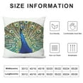 thumbnail image 5 of Autua Peacock Feathers Graphic Decorative Cushion Throw Pillow Cover for Home Sofa, Soft and Durable, Aesthetic Decor, 1PC 18x18in, 5 of 5