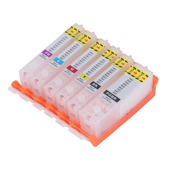 6Pcs Printer Ink Cartridge Refill Ink Cartridge Set for Photo Printing