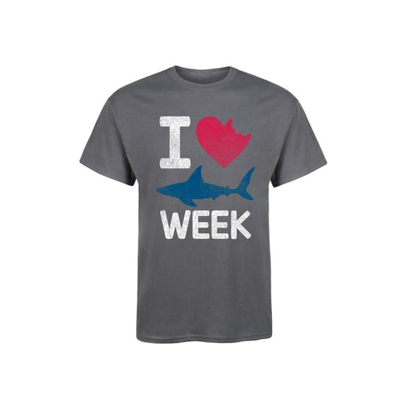 Instant Message - I (Heart) (Shark) Week - Men's Short Sleeve Graphic T-Shirt
