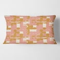 thumbnail image 2 of Designart Pink Retro Abstract Design' Mid-Century Modern Throw Pillow - 12x20, 2 of 2