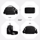 thumbnail image 5 of Bolsa Crossbody Mujer Alta Capacidad Nylon Correa Ajustable negro, 5 of 5