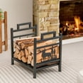 thumbnail image 2 of Costway 18.5 Inch Metal Firewood Rack Fireplace Log Holder with Dual Handles Solid Base, 2 of 10
