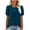 #208-Navy, variant on Craaazy Women's Oversized Short Sleeve Tunic Tops, Lightweight Casual Shirt, Comfy Round Neck Puff Sleeve Blouse with Ruched Detail for Everyday Outfits Gifts