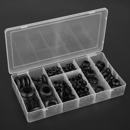 

200 Pcs/Set Circular Assorted Practical Rubber Grommet Rubber Grommet For Hoses Faucets Grommet Kits Grommet Sets