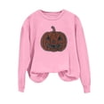thumbnail image 5 of SETOOFF Halloween Ghost Rhinestone Crew Neck Pullover Sweatshirt for Women, Loose Fit Long Sleeve Shirts Lightweight Tunic Blouses Holiday Costume Tops for Daily Casual Work Fashion, 5 of 5
