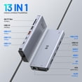 thumbnail image 2 of Estación de acoplamiento USB C Selore 13 en 1 para 4 monitores 8K/4K HDMI VGA, 2 of 9