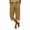 Khaki, variant on Casual Capri Pants for Women Straight Leg Pants With Side Pockets Summer Loose Trousers Dark Gray XXXL