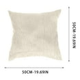 thumbnail image 3 of White White Sofa Cushion Cover 19.69 X 19.69 Inches Made Of Polyester For A Clean And Bright Living Space, 3 of 6