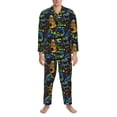 thumbnail image 3 of Cauagu Off-Road Vehicle Print Men's Long-Sleeve Pajama Set,Soft Button-Front 2Pjs for Men Long Sleeve Men’s Sleepwear-Medium, 3 of 7