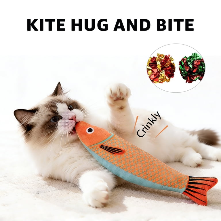 Max & Marlow Catnip Cat Toys, Fish Shaped 3-Pack photo 6