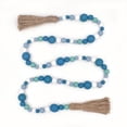 thumbnail image 5 of Wood Bead String Beach Wood Beads Blue Wood Bead Garland Tassel Nautical Farmhouse Rustic Beads with Jute Rope Tassel for Coastal Home Room Decor, 5 of 8