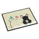 thumbnail image 1 of Caroline's Treasures Regalos de Navidad entre amigos Bulldog francés Alfombrilla negra para interior o exterior 18x27 BB2486MAT 18 x 27 Multicolor Caroline's Treasures BB2486MAT, 1 of 1