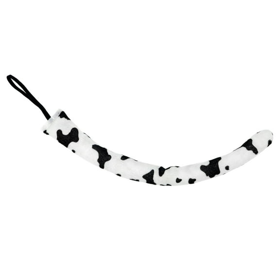 SeasonsTrading Plush Cow Tail - Halloween Black White Spotted Cow Costume Tail, Cosplay, Birthday Party, Farm Dress Up Day Accessory