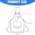 thumbnail image 3 of 1. Heavy Duty Canvas Apron Thickened for Gardening Cooking Salon, Adjustable Belt & Multi-Pocket Design, 3 of 8