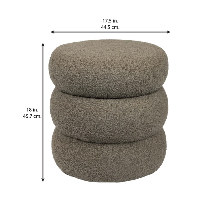 Mainstays Cloud Ottoman, Boucle Taupe - Walmart.com