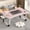 Pink, variant on Large Laptop Bed Desk with Cup Holder & USB Fan/Light - Portable Folding Table for Eating, Reading, Sofa, Stable Tray