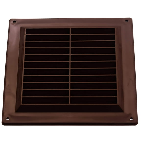 Vent Systems 4'' x 4"" Inch Brown Air Vent Cover - Plastic Air Return Grill HVAC Vent Cover for Home Improvement Vent Duct Cover 100x100mm