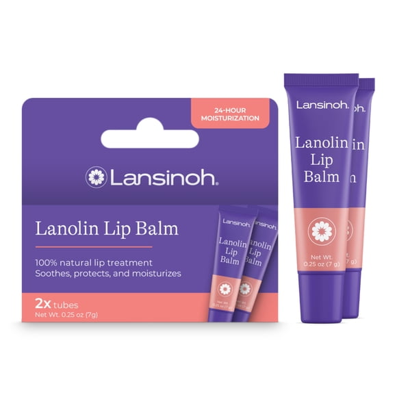 Lansinoh Baume à Lèvres à la Lanoline, Lot de 2, 0,25 oz Chacun