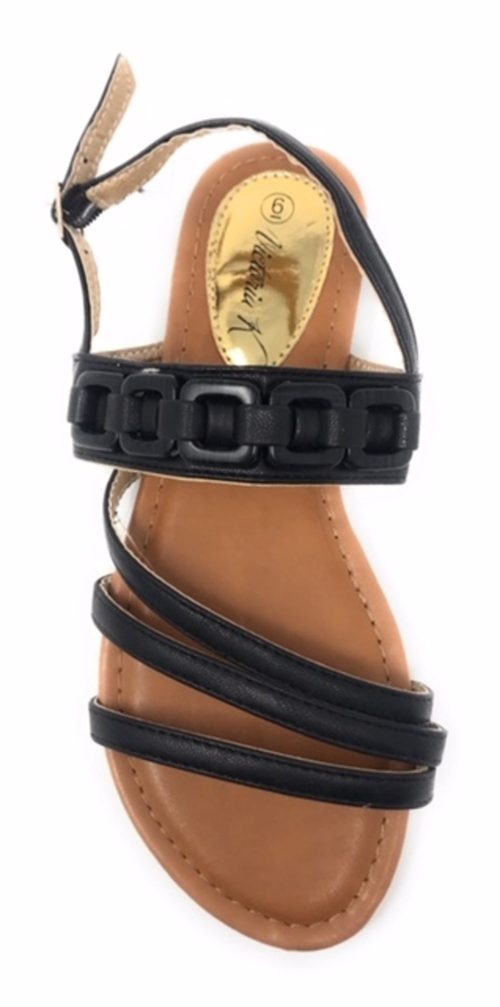 Victoria K Women's Front Straps And Link Chain Sandals