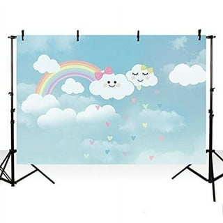  Ticuenicoa 7×5ft Colorful Cloud Pastel Backdrop Girls