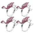 thumbnail image 4 of 4Pcs Women Party Hosts Napkin Rings Kitchen Decor Flamingo Shaped Multi Color, 4 of 8