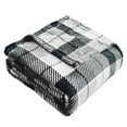 thumbnail image 2 of Regal Living Warm & Cozy Plush Velvet Blanket, Gray Plaid, 90 x 90, 2 of 9