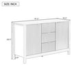 thumbnail image 7 of Euroco Sideboard Buffet Cabinet,47" Storage Cabinet with Adjustable Shelves,Metal Handles,3 Drawers and 2 Doors,Wood Console Table for Study,Hallway and Living Room,Cyan, 7 of 7