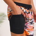 thumbnail image 7 of DARING DIVA Men's Swimming Elastic Liner Drawstring Beach Shorts with Pocket 36 Pink, 7 of 7