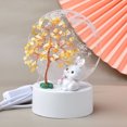 thumbnail image 4 of Natural Gemstone Tree Rabbit Night Light Handmade Home LED Table Lamp Fancy Ornament Christmas Snowflake Ornament Special Christmas Ornament Crutches Ornament Christmas Ornament Exchange Son Christmas, 4 of 6