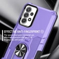 thumbnail image 6 of YEYKX Case for Samsung Galaxy S21 Plus 5G, Ring Holder Kickstand Anti-Fingerprint Non-slip Anti-Drop Heavy Duty Defender Rugged Case Cover for Samsung S21 Plus 5G Phone 6.7 inches,Purple, 6 of 10