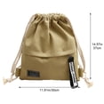thumbnail image 3 of Canvas Backpack Drawstring Backpack Casual Backpack Drawstring Pocket Bag Fashion Small Bag Travel Day Pack for Women Men, 3 of 7