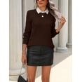 thumbnail image 4 of Zeagoo Womens Wool Blend Sweater Crewneck Long Sleeve Tops Fashion Clothing, 4 of 6