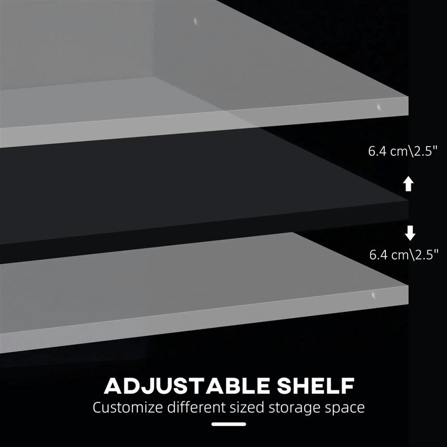 Demi Bonn Rolling Filing Cabinet with Castors, 2 Drawers, 2 Shelves, Modern File Cabinet for Home Office, Smooth Counter Printer Stand, Black