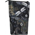 Standing Pencil Case Pop Up Pencil Holder Dragonflies Grey Telescopic
