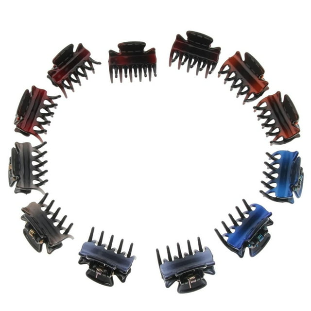 BELOVING 12x Mini Hair Claws Clip, Small Plastic Hair Claws, Hair Clips, Hair Clamps Pins Gradient