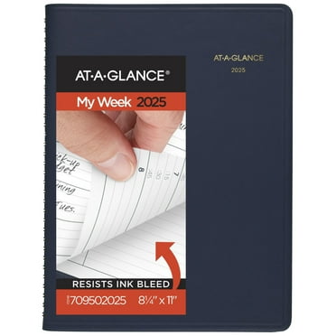 2025-2026 AT-A-GLANCE® Weekly Appointment Book Planner, 8-1/4" x 11", Navy, January To January, 7095020