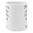 thumbnail image 2 of Mom of Boys Gift 11oz Mug My heart is filled with love and dirty laundry., 2 of 5