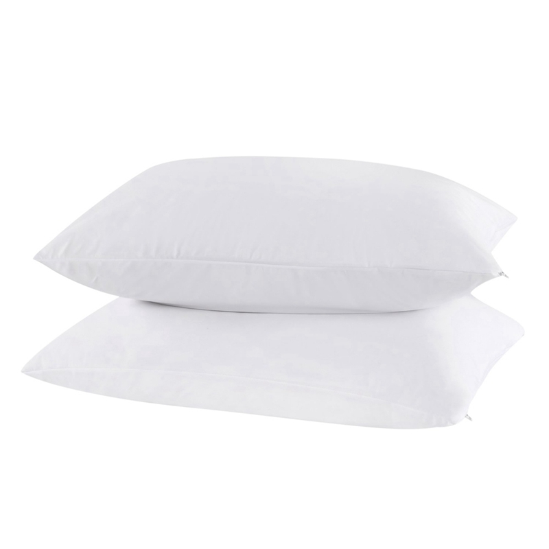 20 x 36 inches Biloban 2 Pack Waterproof Zippered Pillow Protectors King Bed Bug Proof Pillow Covers for Sleeping Noiseless Breathable Pillow Protector White